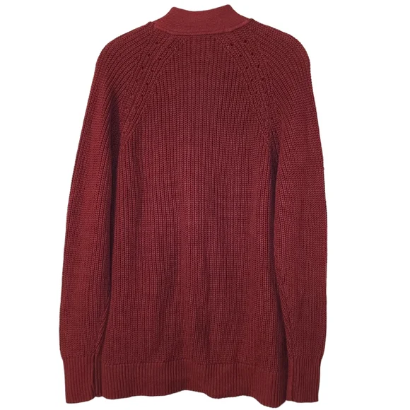 Gap Casual Cardigan Burgundy Button Up  Cardigan Long Sleeve Loose Knit - Picture 2 of 14